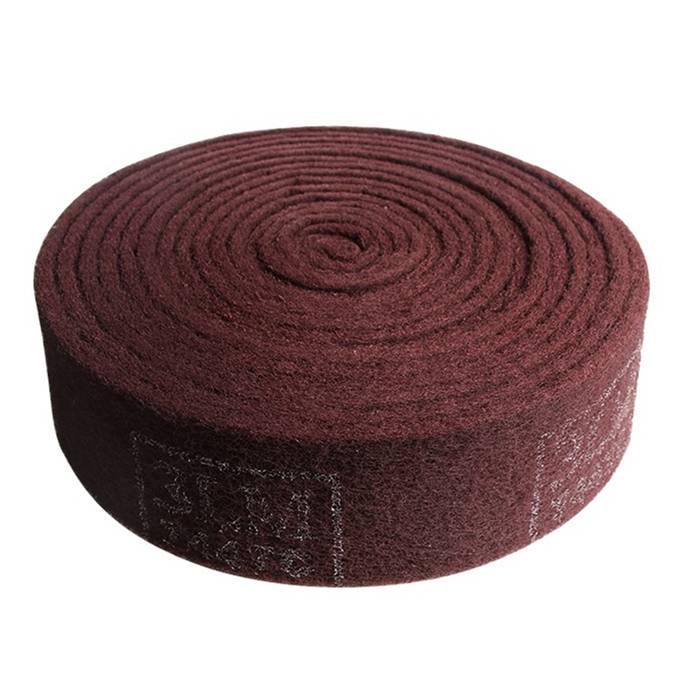 Industrial Scrub Pad Sheets Raw Material Aluminum Oxide Nylon Non Woven Industrial Polishing Sponge Scouring Pad Rolls